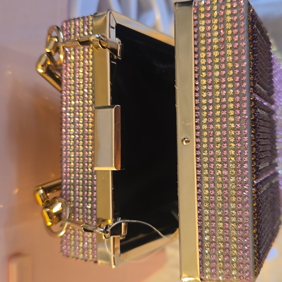 Caleesa $ Money Crystal Handbag Witg Crossbody Chain NWT - Picture 8 of 8